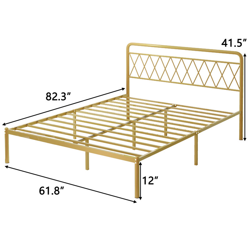 Mercer41 Kenzy 41.5'' Steel Bed Frame & Reviews Wayfair